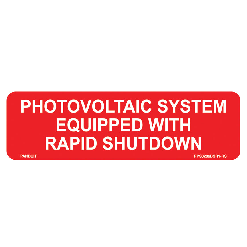 Panduit PPS0206BSR1-RS | Safety Sign