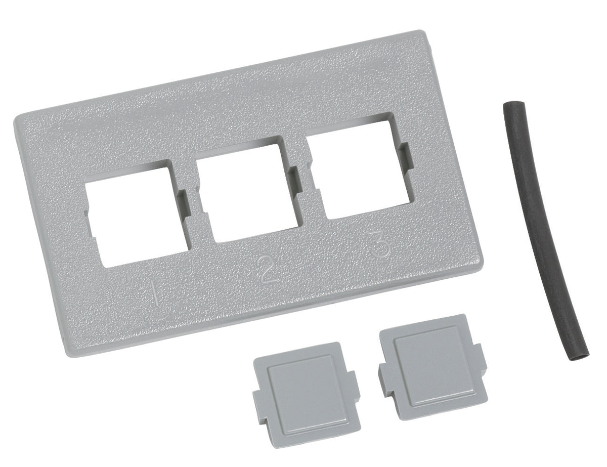 Commscope M13C-270 | M13C Type Furniture Faceplate, three port gray