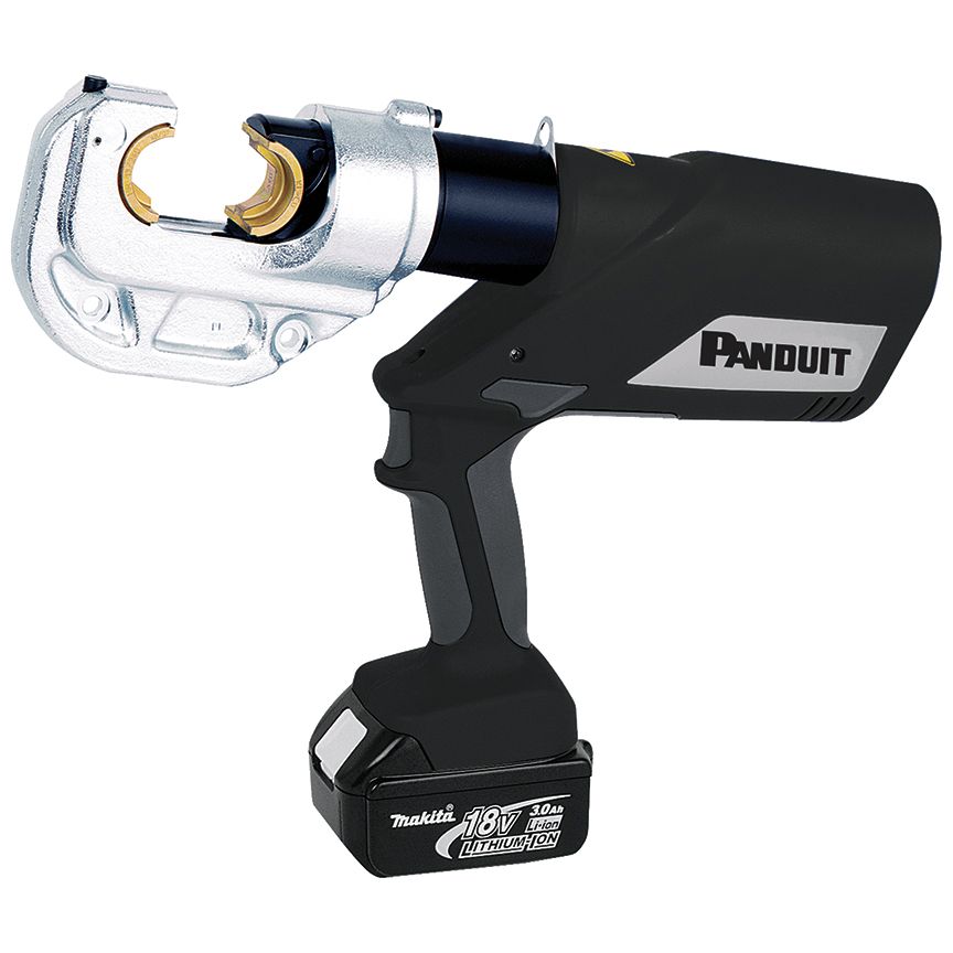 Panduit CT-2931/STINT | Die-type, Litium-Ion Battery Powered Hydraulic, 12-Ton, Pistol grip Crimping Tool | UPC - 61305617142