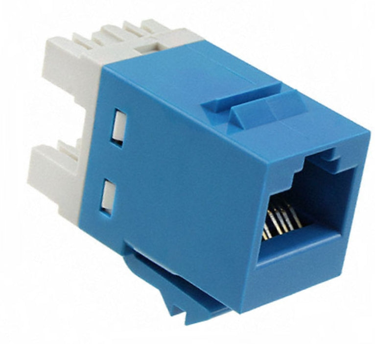 Commscope 1375191-6 | SL110 Series Modular Jack, 8-position, RJ45, category 5e, T568A/T568B, unshielded, without dust cover, blue