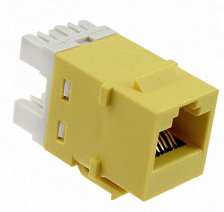 Commscope 1375191-8 | SL110 Series Modular Jack, 8-position, RJ45, category 5e, T568A/T568B, unshielded, without dust cover, yellow