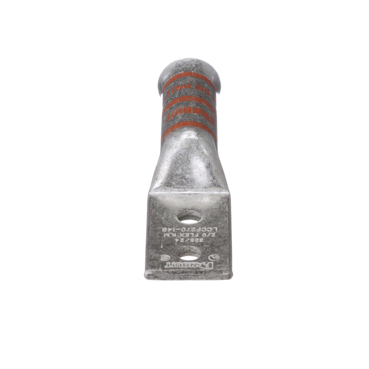 Panduit LCCF2/0-14B-X | Pan-Lug Comp. Lug, 2/0, Flare, Tin Plt Cu, Two 0.25" Stud, PK10
