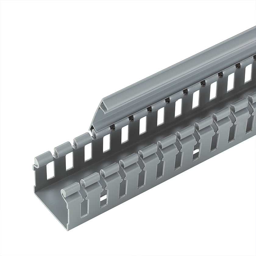 Panduit H2X2LG6 | Hinged Cover Wide Slot Duct, Lt Gray, PVC, 2"x 2"