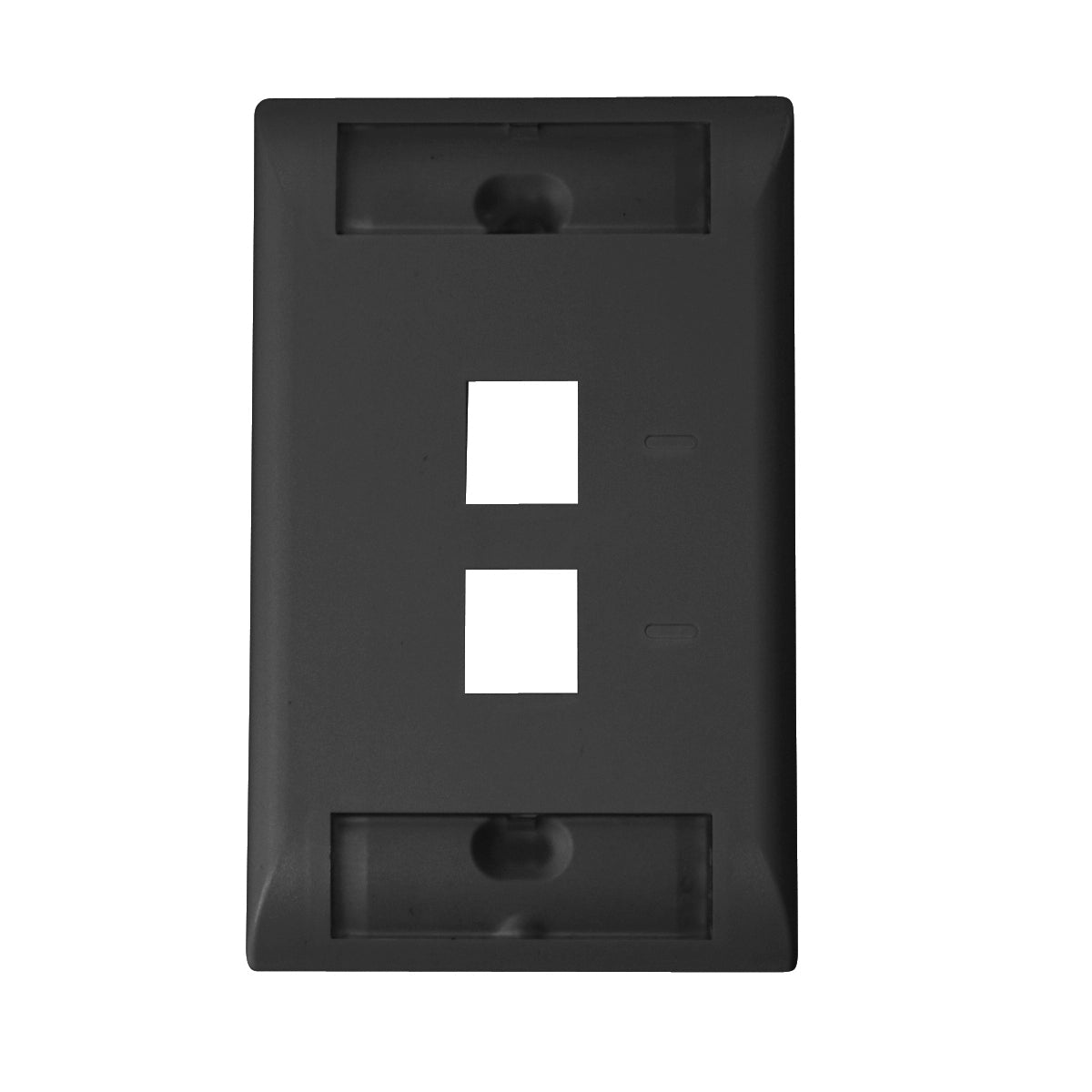 Commscope 2111009-2 | Faceplate Kit, labeled, 1-gang, 2 port, vertical orientation, black