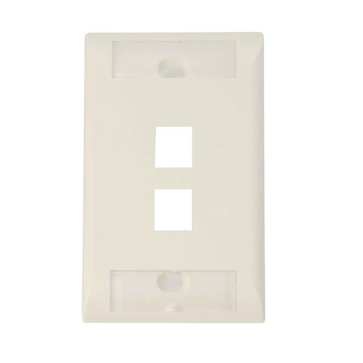 Commscope 1-2111037-1 | Faceplate Kit, labeled, 1-gang, 2 port, electrical ivory