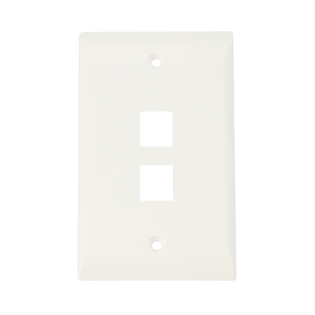 Commscope 1-2111022-3 | Faceplate Kit, non-labeled, 1-gang, 2 port, alpine white