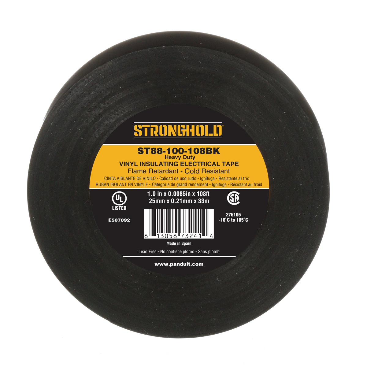 Panduit ST88-100-108BK | PVC Electrical Tape | UPC - 61305673241