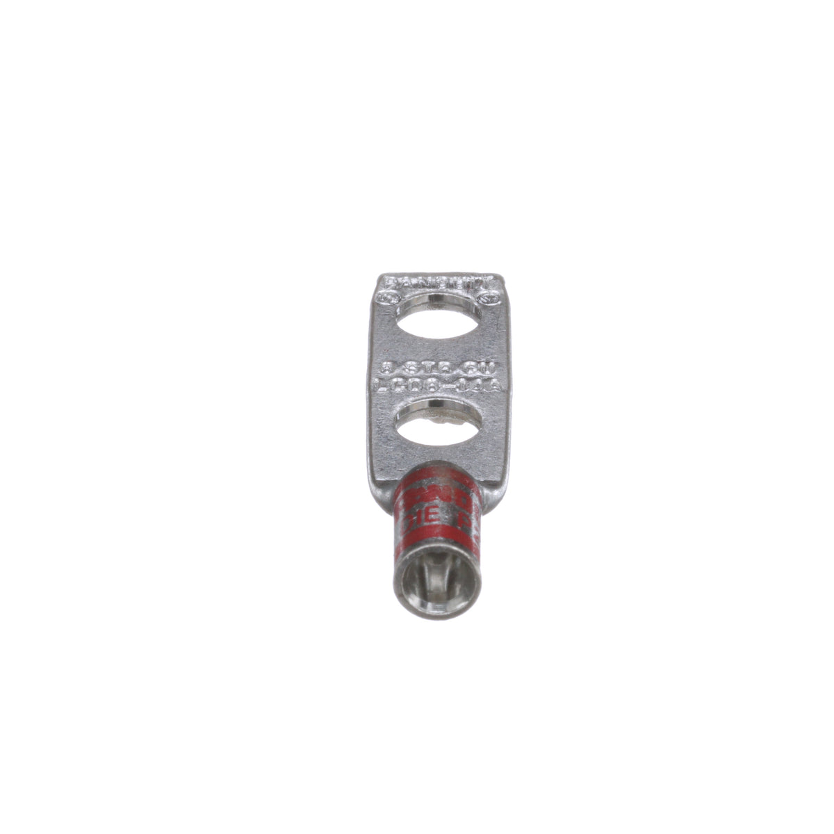 Panduit LCD8-14A-L | Pan-Lug Comp. Lug, Tin Plt Copper, Strt, Two 1/4" Stud, PK50