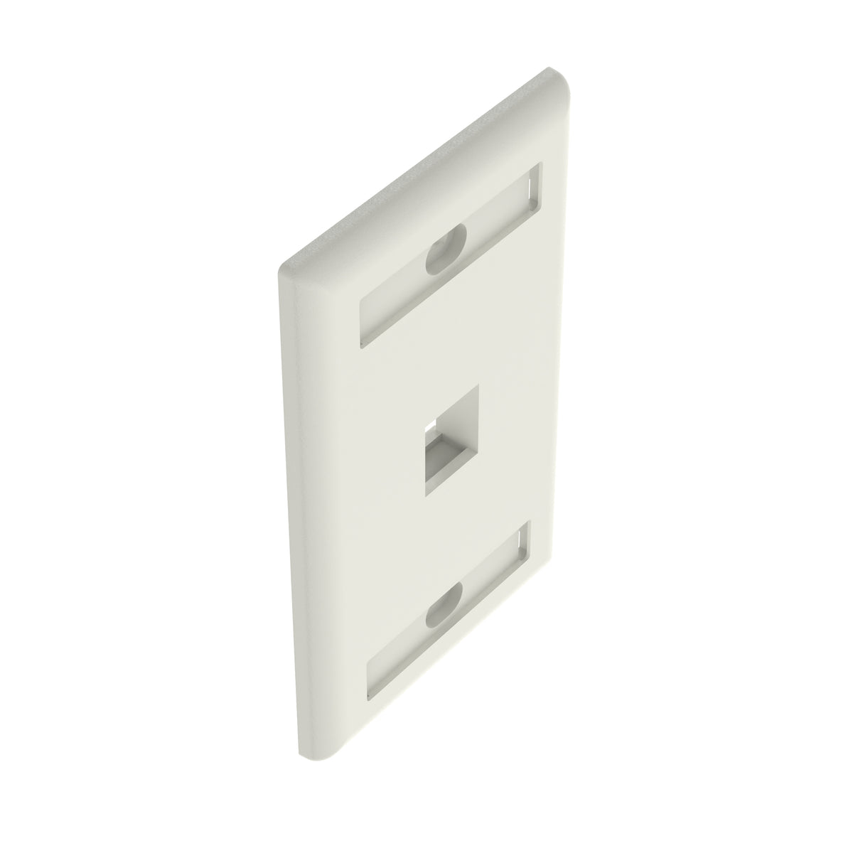 Panduit NK1FIWY | NetKey Faceplate, Label Pocket, 1 Port, Off White