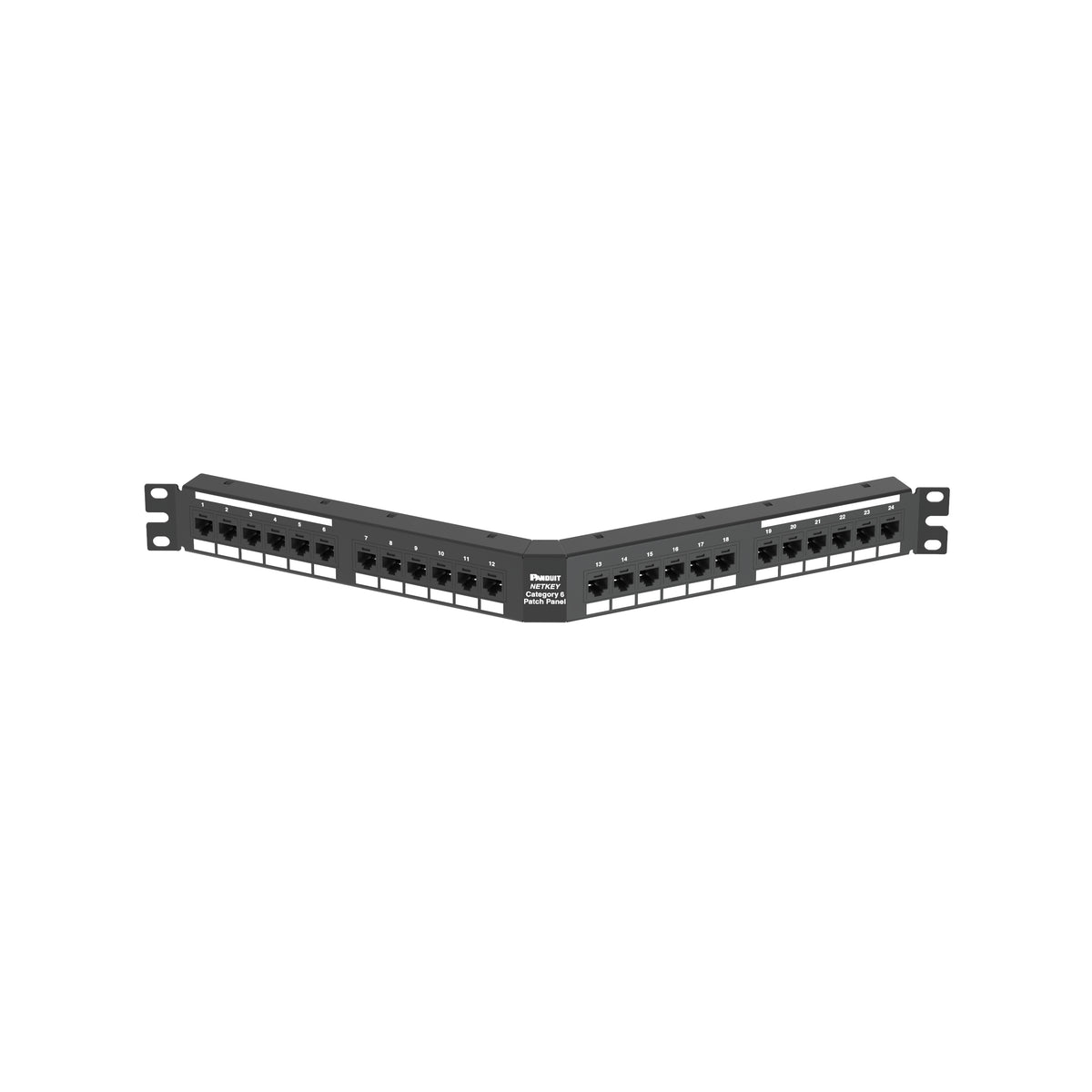 Panduit NKA6PPG24Y | NetKey® Category 6 Angled Punchdown Patch Panel