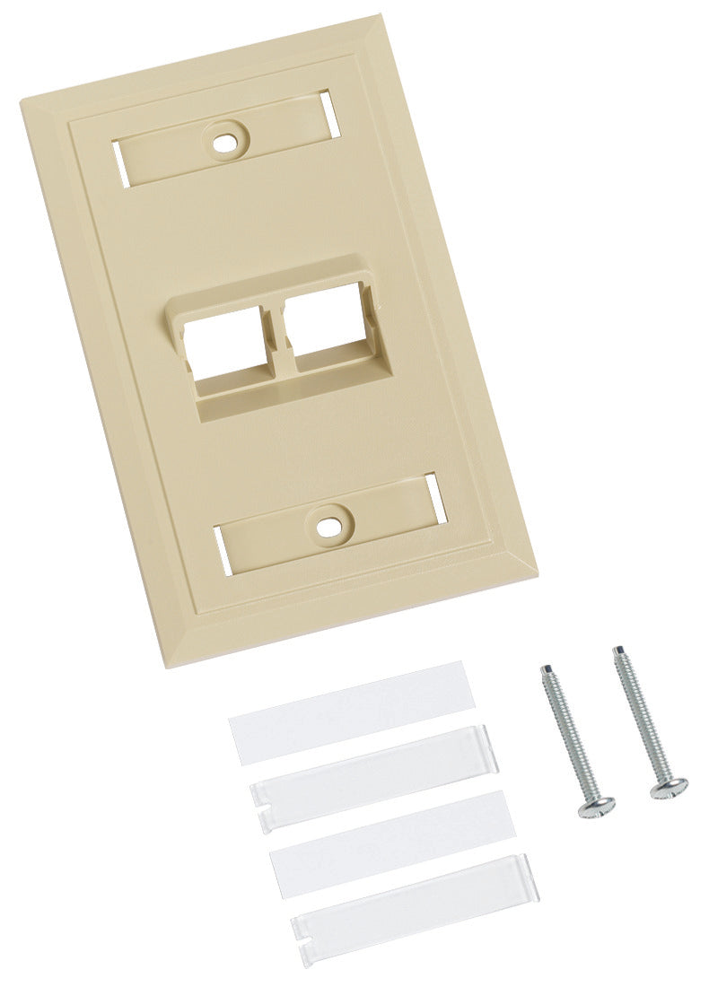 Commscope M12AS-246 | Angled Specialty Faceplate, ivory