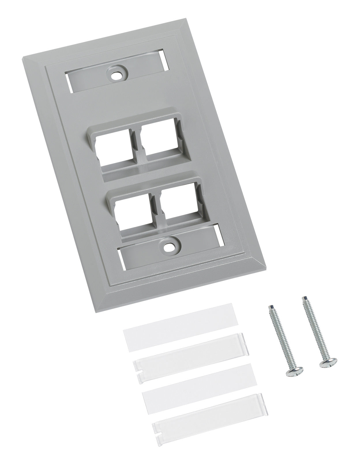 Commscope M14AS-270 | Angled Flush Mounted Faceplate, gray