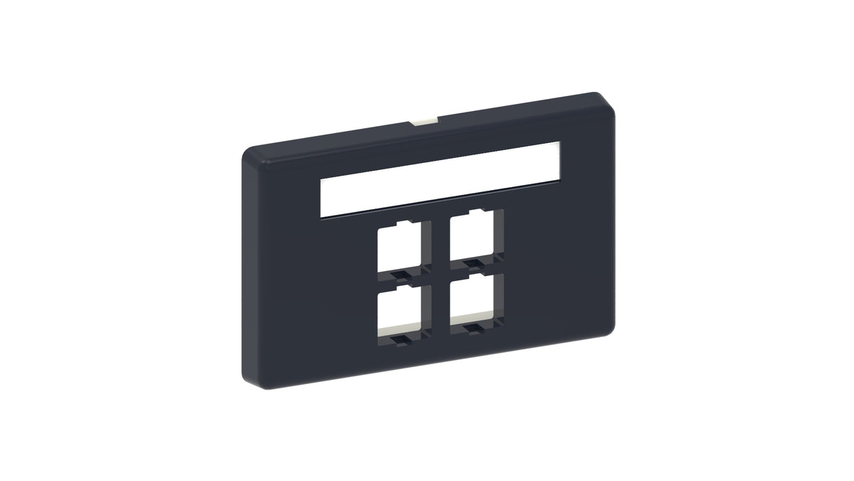 Commscope M4CA-003 | M4CA Type Adjustable Furniture Faceplate, black
