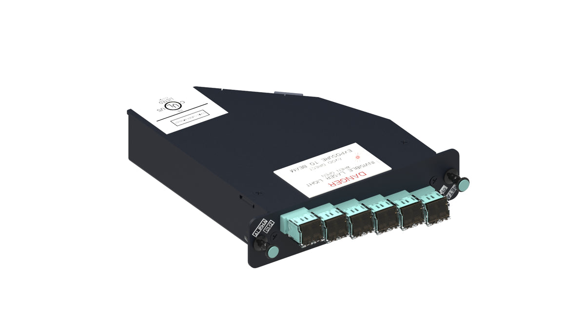 Commscope RFE-MOD-012-5K-MPO-LC02-KAQ | ReadyPATCH Multimode OM4 Keyed Module, 12 LC ports, aqua