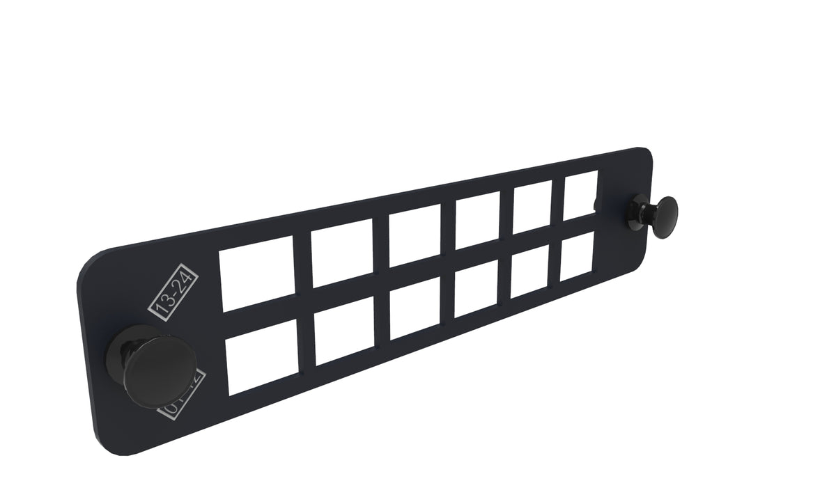 Commscope PNLBK024EMTLC02 | Adapter Pack, Black, 1000-Type, unpopulated, accepts 12 duplex LC adapters