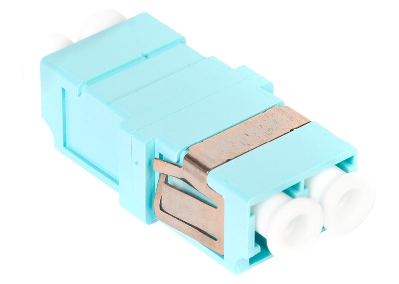 Commscope MFA-LC02-AQ/LP-50-BULK-PACK-NONSHUTTER | LazrSPEED LC Duplex Low Profile Adapter, Aqua, 50 Bulk Pack
