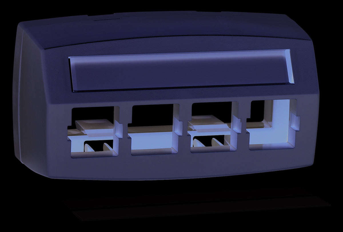 Commscope M14CE-E -246 FACEPLATE 0.08 SNAP | M14CE-E Type Furniture Faceplate, four port ivory