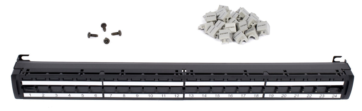 Commscope M2400-1U-GS | GigaSPEED X10D Xpress U/UTP Flat Single-Row Modular Panel, 24 port (MGS400/600)
