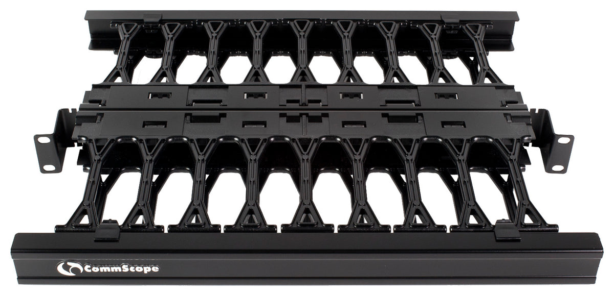 Commscope HTK-19-DS-1U | Horizontal Trough Kit, 19 in rack mountable, double sided, 1 RU