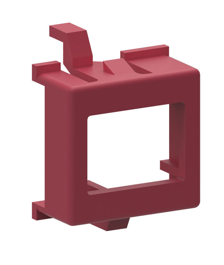 Commscope UNFA-EMM-SC01/LC02-RD-PACK-25 | SC Simplex/LC Duplex Low Profile Adapter Mounting Module/Collar Assembly, red