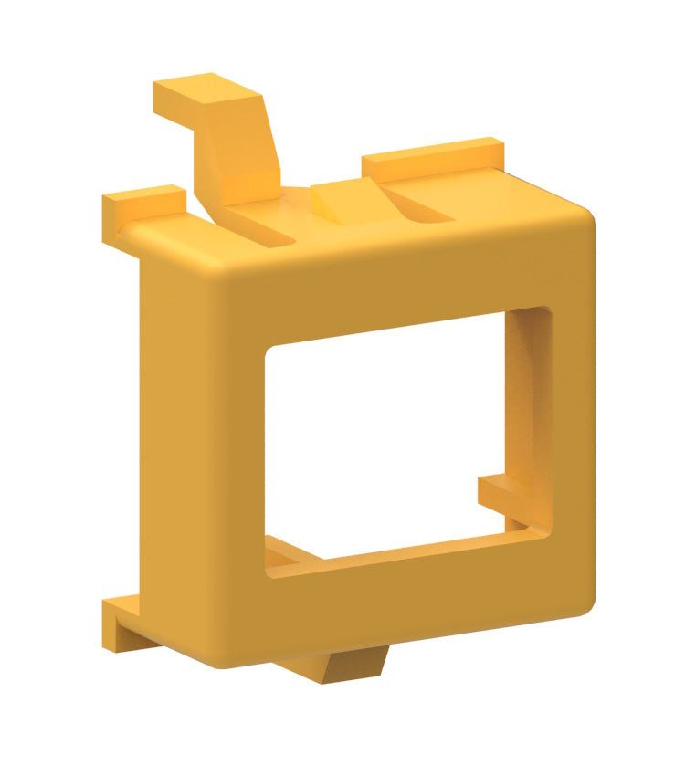 Commscope UNFA-EMM-SC01/LC02-YL-PACK-25 | SC Simplex/LC Duplex Low Profile Adapter Mounting Module/Collar Assembly, yellow