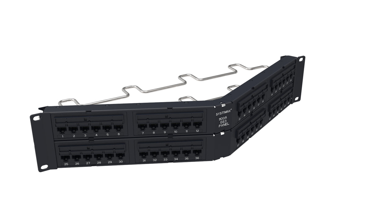 Commscope 1100A-U-GS3-48 | 1100 ANGLED GS3 PANEL - 48 PORT