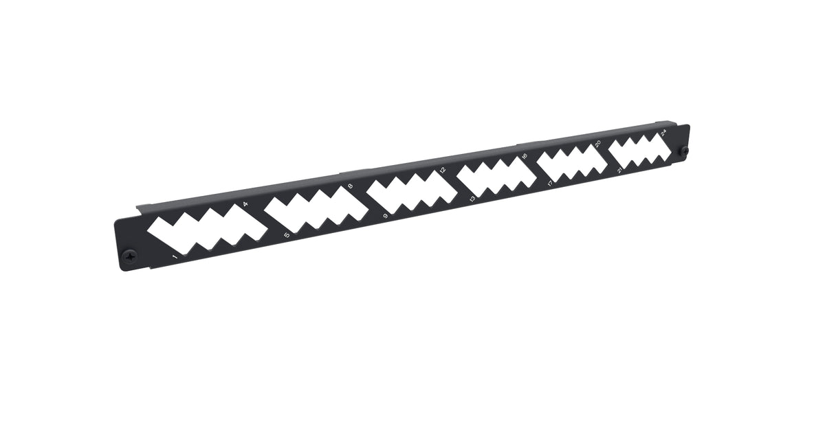 Commscope SD1U24SCDPLXEMT | SD 1U Front Faceplate, unpopulated, accepts 24 duplex SC adapters