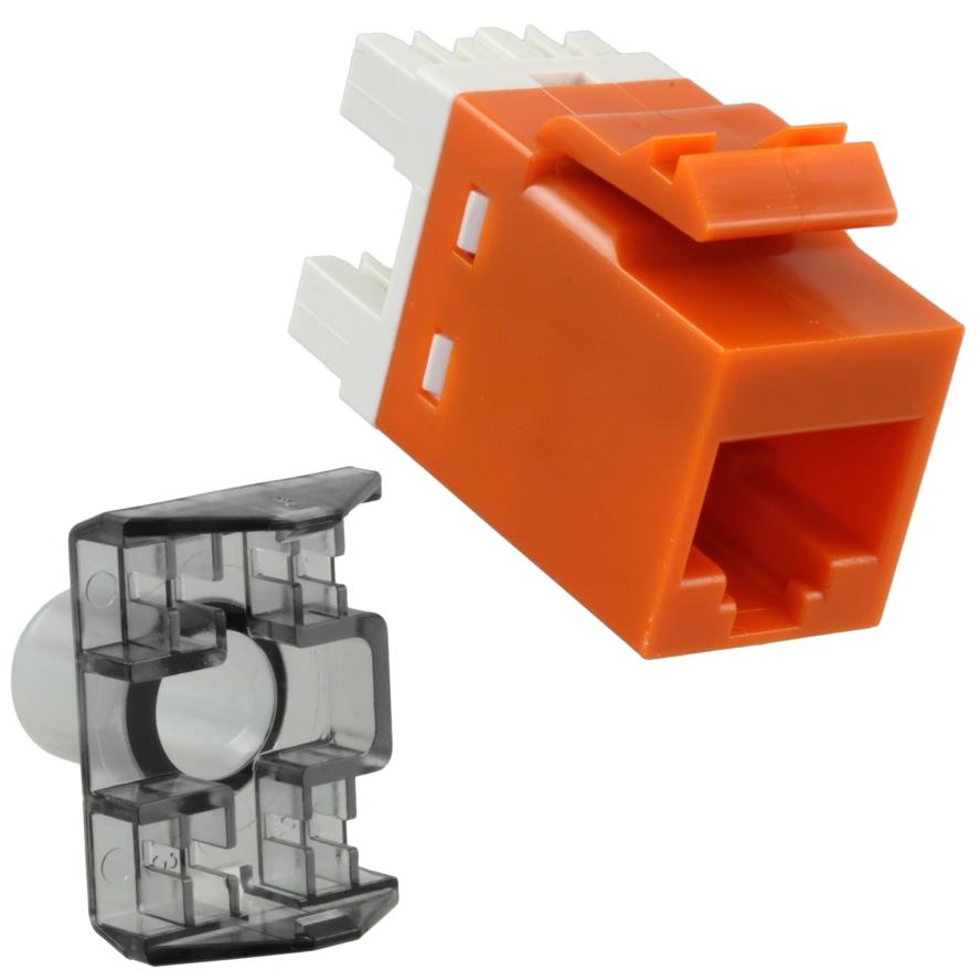 Commscope USL600-ORG | Uniprise USL Series Modular Jack, RJ45, category 6, T568A/T568B, unshielded, without dust cover, orange