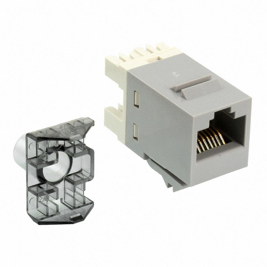 Commscope USL600-GRY | Uniprise USL Series Modular Jack, RJ45, category 6, T568A/T568B, unshielded, without dust cover, gray