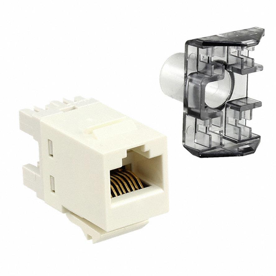 Commscope USL600-E.IVY | Uniprise USL Series Modular Jack, RJ45, category 6, T568A/T568B, unshielded, without dust cover, ivory