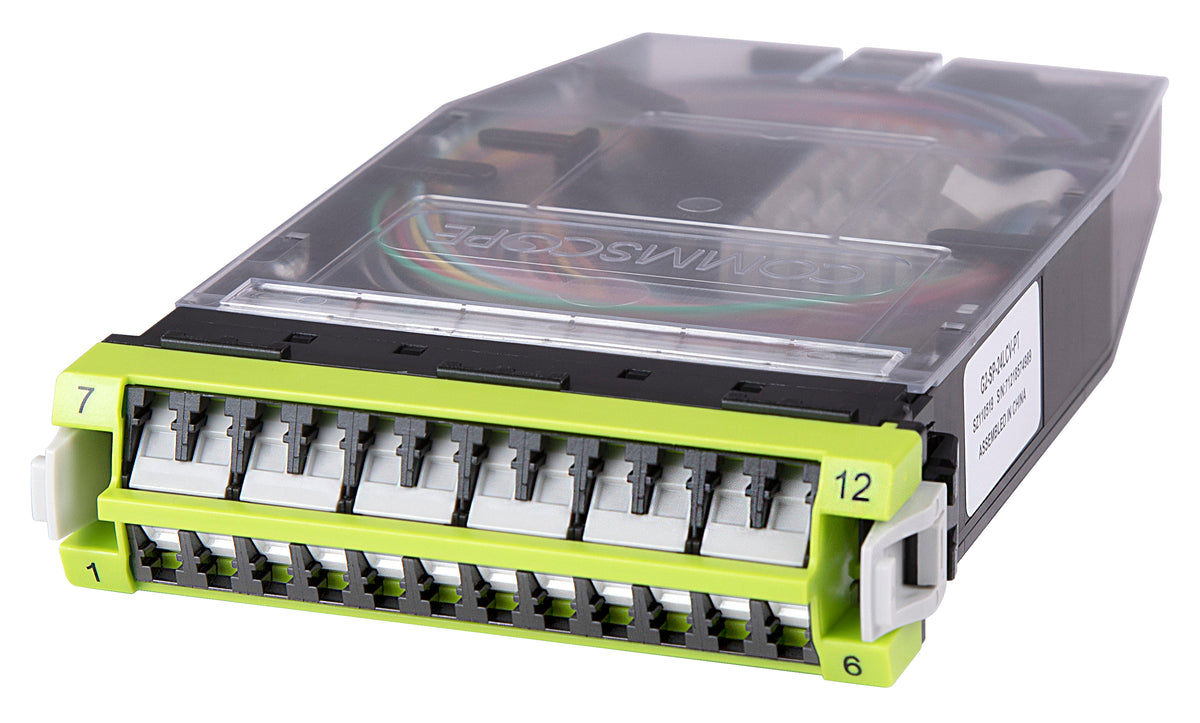 Commscope G2-SP-24LCV-PT | G2 Splice Cassette, 24LC with internal shutters, OM5, with pigtails