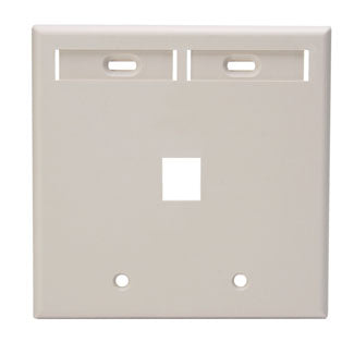 Leviton Manufacturing Co 42080-1IS | Single-Gang QUICKPORT Wallplate with ID Window, 1-Port, Ivory