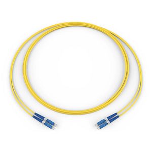Corning 040402G5120010M | Fiber Optic Jumper, 2 F, LC Duplex to LC Duplex, Zipcord Cable, Riser, 2.0 mm legs