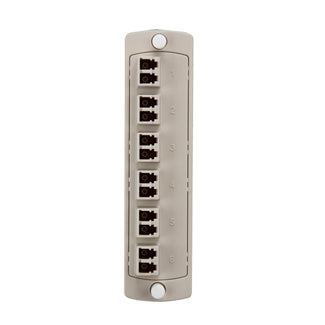 Leviton 5F100-2LC | SDX Precision Molded Plate (BLUE), Single-mode OS1/2, Duplex SC, 12 fibers, Zirconia Ceramic Sleeve