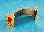 Commscope E112MC102C102SG | 90° E Plane Swept Bend for WR112, 7.05–10.0 GHz, with interface types CPR112G and CPR112G, 102 mm x 102 mm, gray