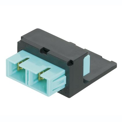 Panduit CMSAQSCZBL | Mini-Com Aqua SC, Multimode Simplex, Black Module