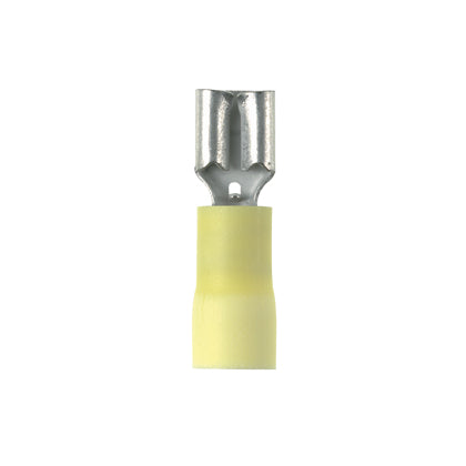 Panduit DV10-250-D | Pan-Term Disconnect, Yellow, Vinyl, 10-12 AWG, 0.25" Tab, PK500