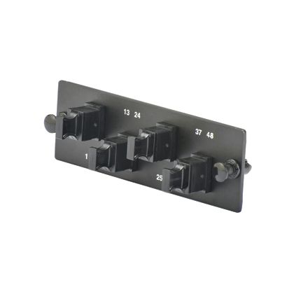 Panduit FAPH0412CGMPO | Opticom FAP, 4 Key-Up/Key-Up MPOs, Type B, Charcoal Gray, Horz