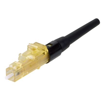 Panduit FLCSMCXABL | OptiCam Keyed LC Simplex, 50µm OM3/4/5, Keyed A: Black with Aqua Boot