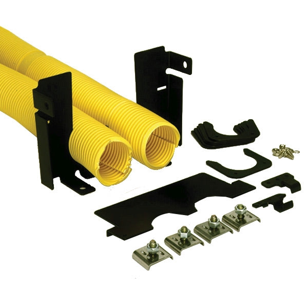 Commscope FGS-KT03-A | FiberGuide Dual 2in Flex Tube Attachment, 4x4in, 5ft Length, Yellow