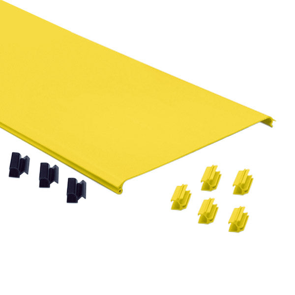 Commscope FGS-MSNC-F | FiberGuide Hinged Cover Kit for Horizontal Straight Section, 4x12in, Yellow