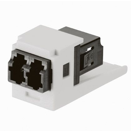 Panduit CMDABLLCZBL | Mini-Com Keyed A-Black LC Duplex, Black Module