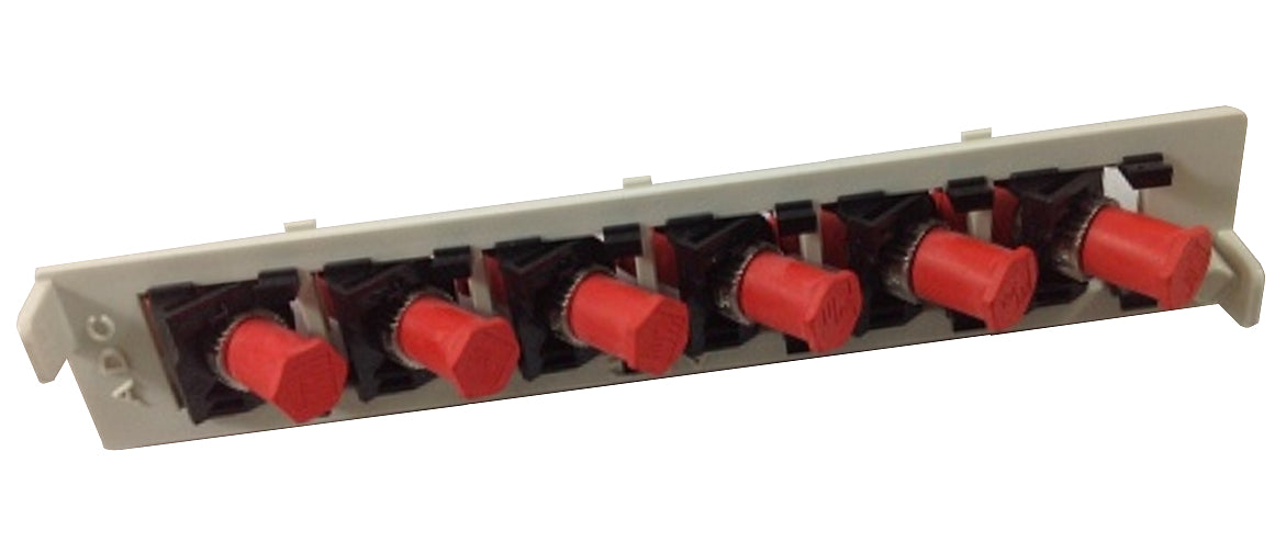 Commscope FL2-6PMMST | FL2000 Fiber Optic Adapter pack, 6 multimode ST/UPC simplex adapters