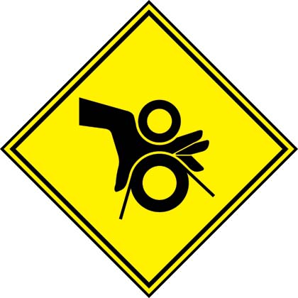 Panduit PPS0202B493 | Pinch Point Warning Sign