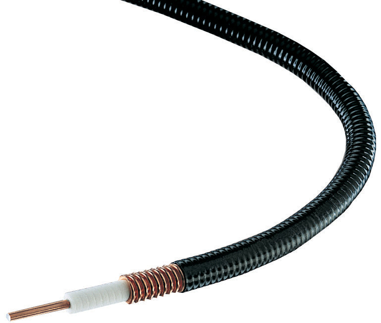 Commscope FSJ4P-50B-42 | FSJ4-50B, HELIAX Superflexible Foam Premium Coaxial Cable, corrugated copper, 1/2 in, black PE jacket