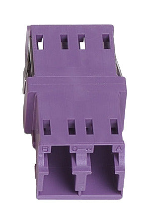 Commscope KFA-LC02-KVI | LazrSPEED, OptiSPEED, TeraSPEED LC Duplex Keyed Adapter, Violet, Single Pack