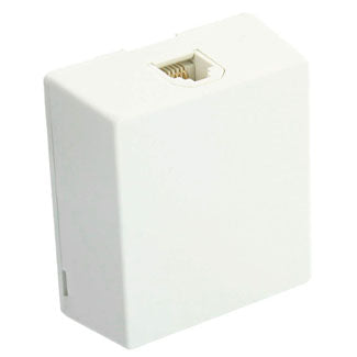 Leviton 4625A-26W | Type 625A2 Surface Mount Jack, 6P6C, Screw Terminal, White