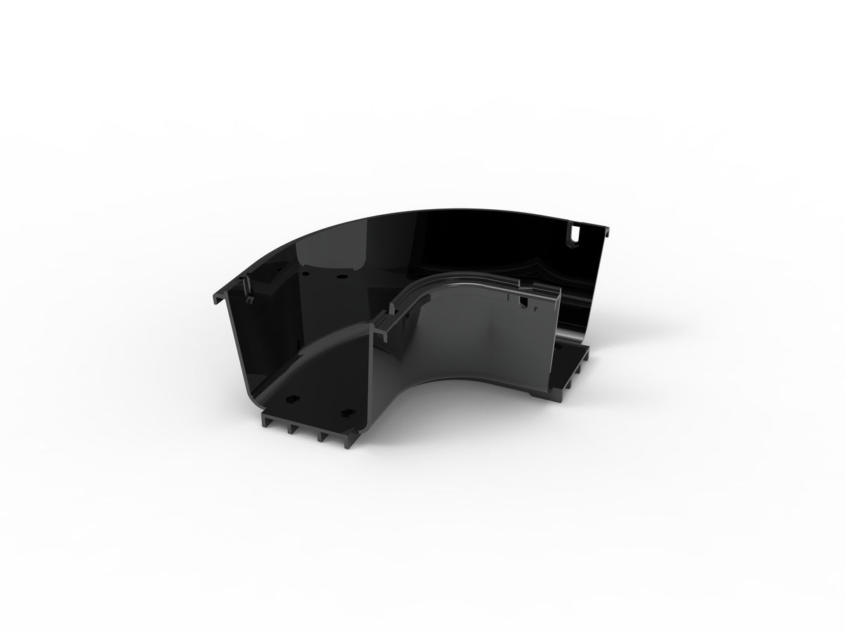 Commscope FGSB-MH9E-A | FiberGuide 90° Horizontal Elbow, 4x4in, Black