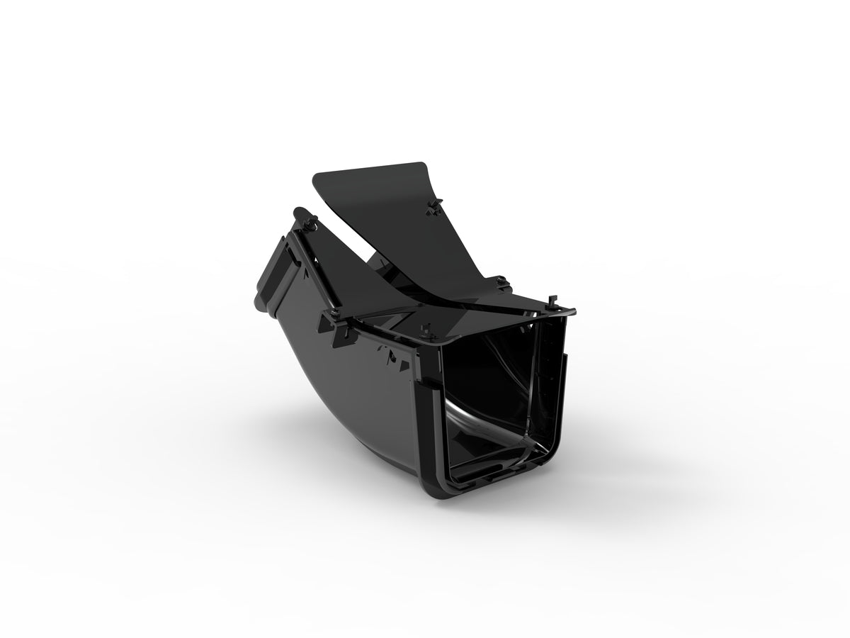 Commscope FGSB-MU4E-A | FiberGuide 45° Up Elbow, 4x4in, Black