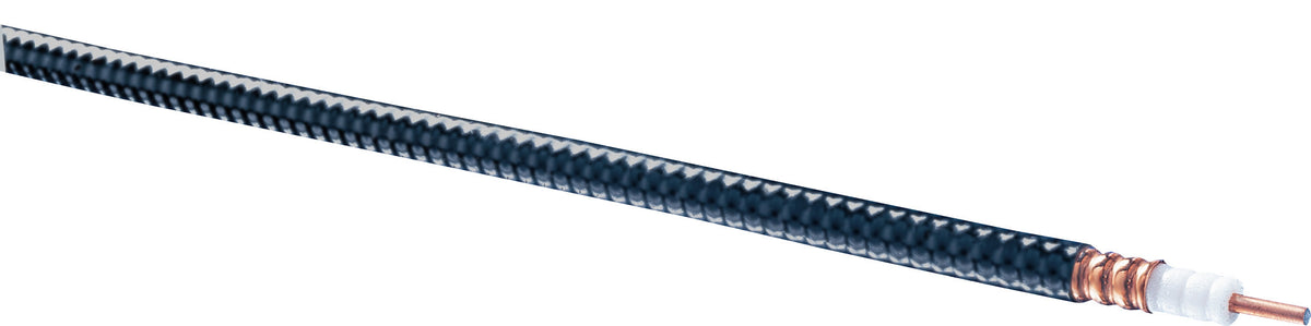 Commscope LDF1RK-50 | LDF1-50, HELIAX Low Density Foam Coaxial Cable, corrugated copper, 1/4 in, black non-halogenated fire retardant jacket, B2ca s1a dO a1 Compliant
